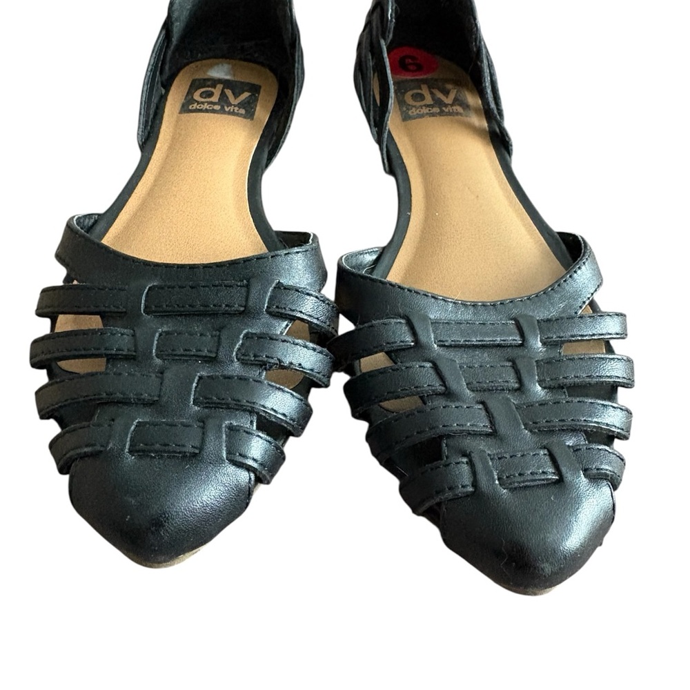 Dolce Vita Black Strappy Women's Flats - Picture 2 of 6
